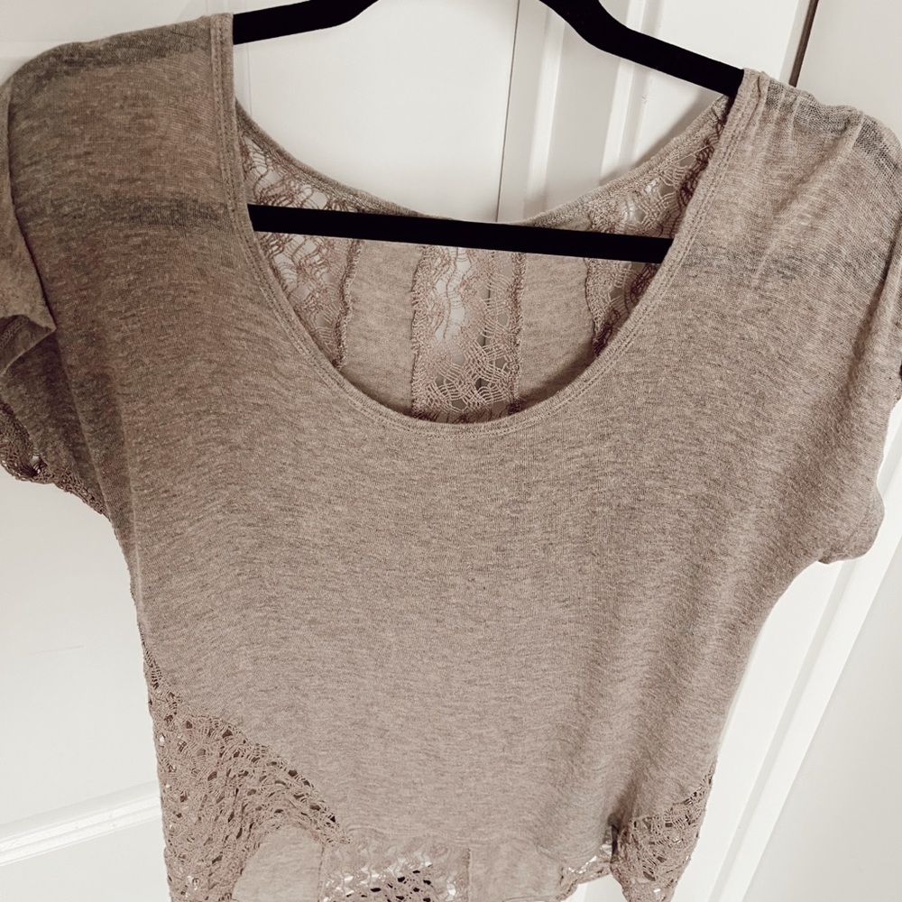 Lightweight Brown T-shirt Blouse